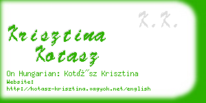 krisztina kotasz business card